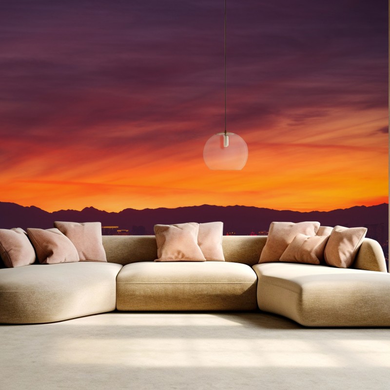 Fototapeta Las Vegas zachód słońca panorama miasta – Wallissimo® Fototapeta Las Vegas zachód słońca panorama miasta – Wallissimo®