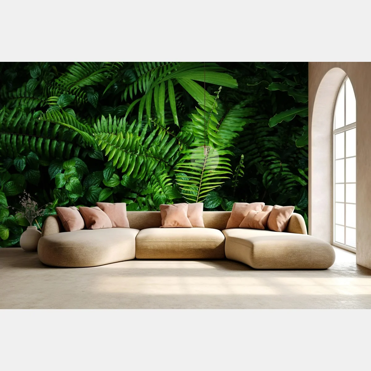 Fototapeta bujne tropikalne liście paproci – Wallissimo® Fototapeta bujne tropikalne liście paproci – Wallissimo®