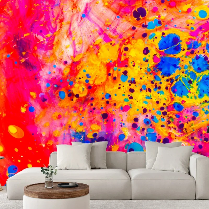 Fototapeta marmurkowanie ebru w żywych kolorach – Wallissimo® Fototapeta marmurkowanie ebru w żywych kolorach – Wallissimo®