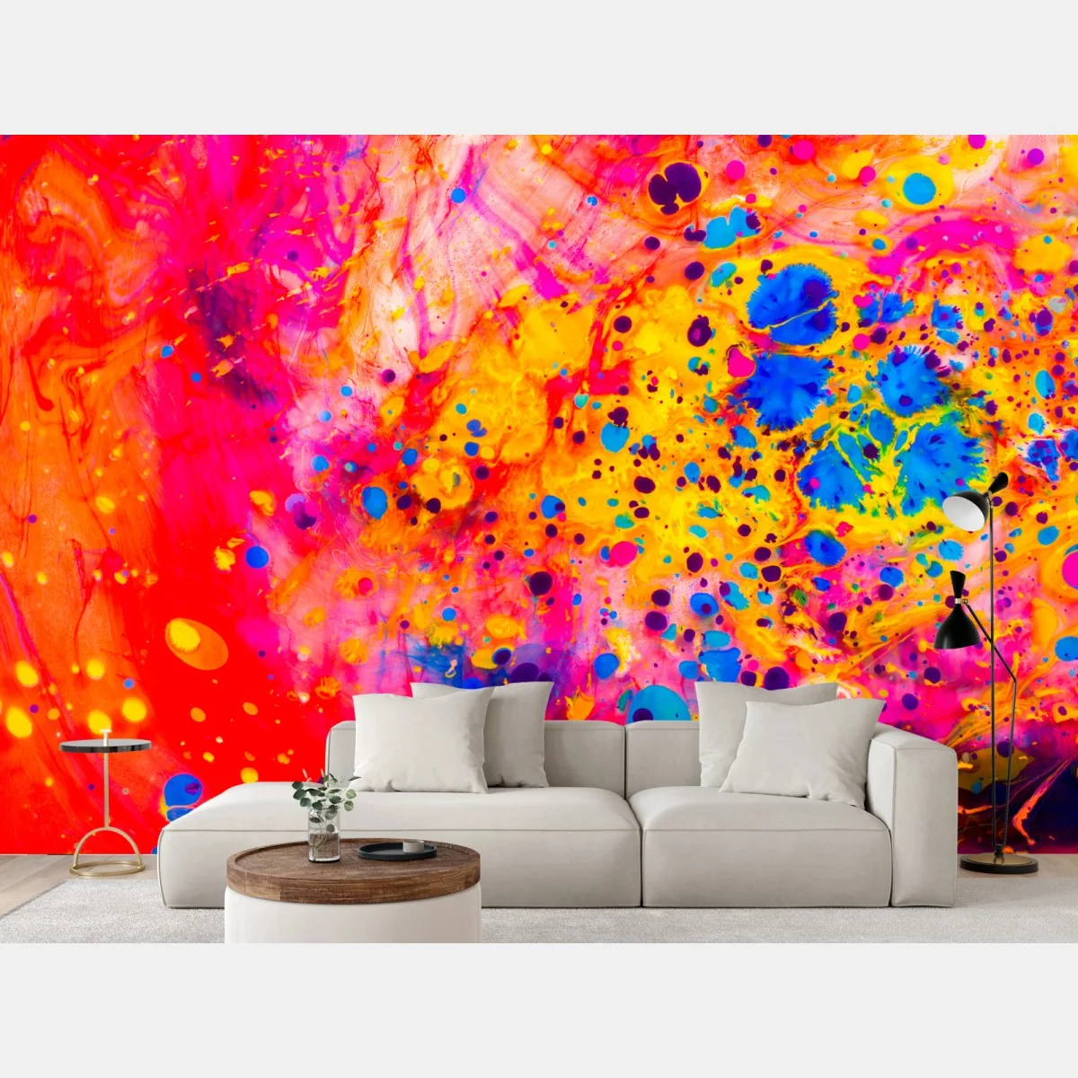 Fototapeta marmurkowanie ebru w żywych kolorach – Wallissimo® Fototapeta marmurkowanie ebru w żywych kolorach – Wallissimo®