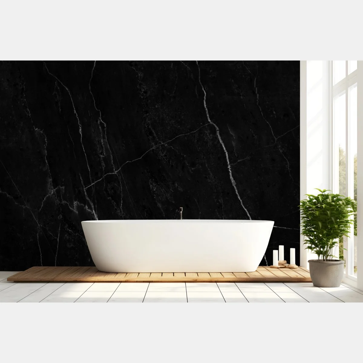 Fototapeta czarny marmur z białymi żyłkami – Wallissimo® Fototapeta czarny marmur z białymi żyłkami – Wallissimo®