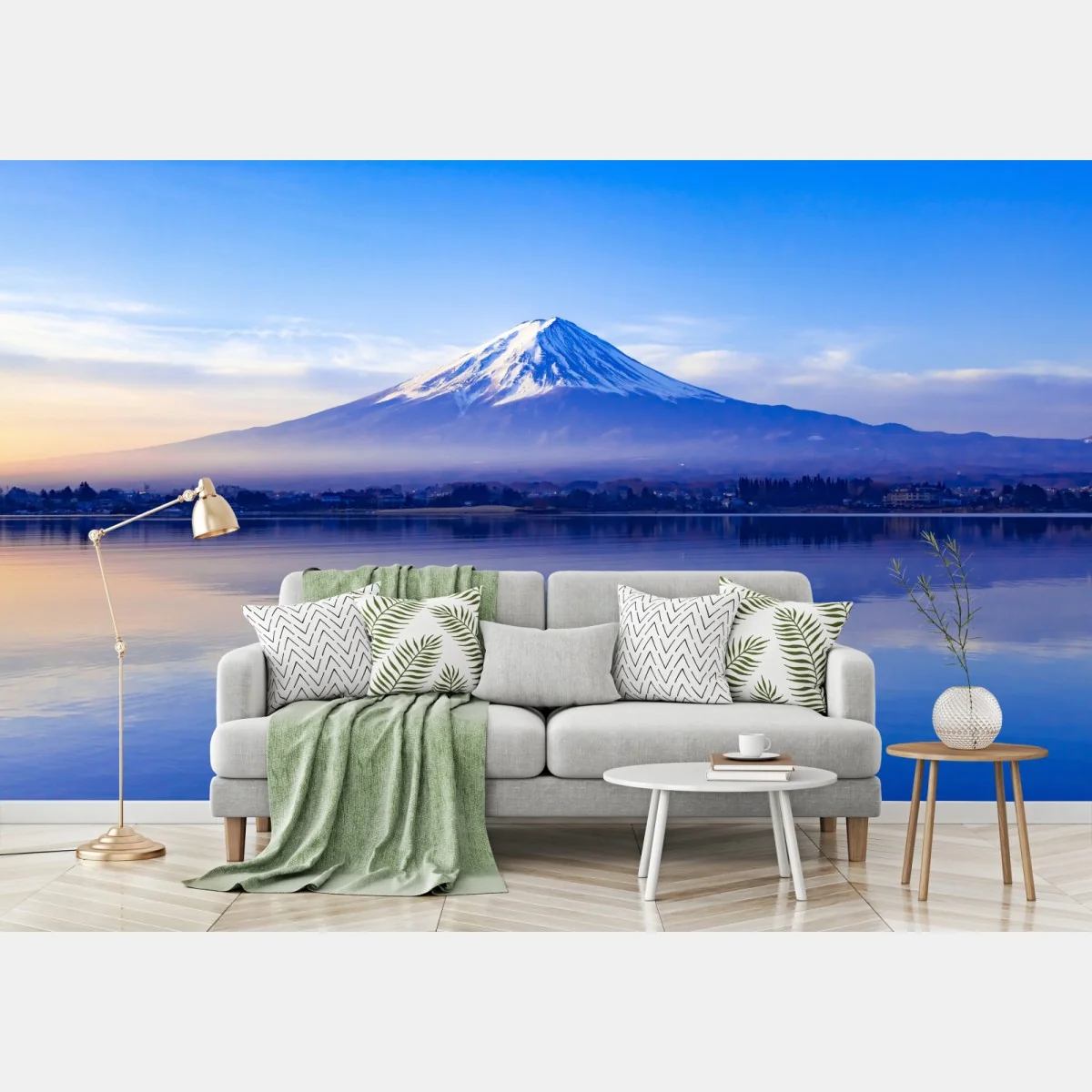 Fototapeta Góra Fuji poranne odbicie nad jeziorem – Wallissimo® Fototapeta Góra Fuji poranne odbicie nad jeziorem – Wallissimo®