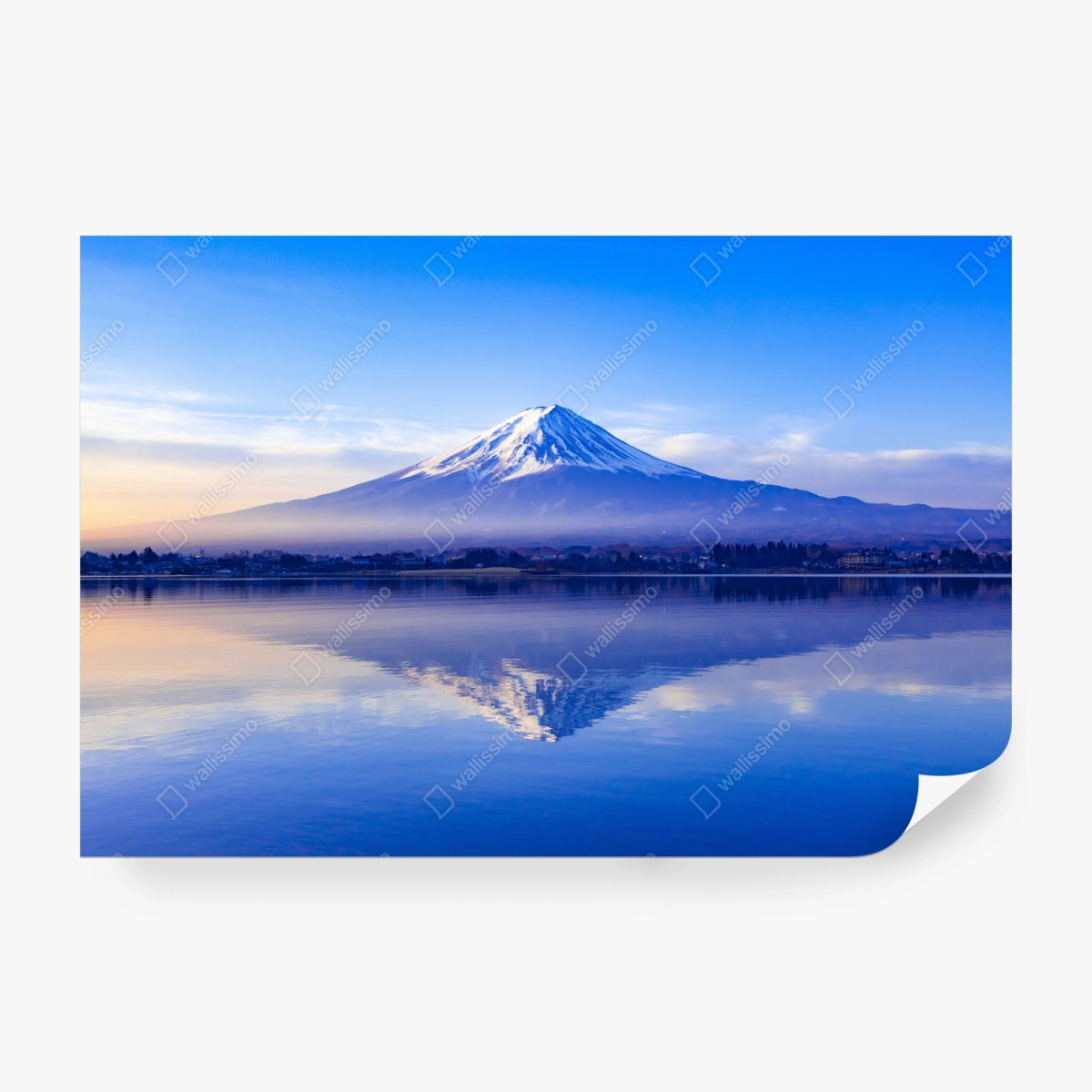 Fototapeta Góra Fuji poranne odbicie nad jeziorem – Wallissimo® Fototapeta Góra Fuji poranne odbicie nad jeziorem – Wallissimo®