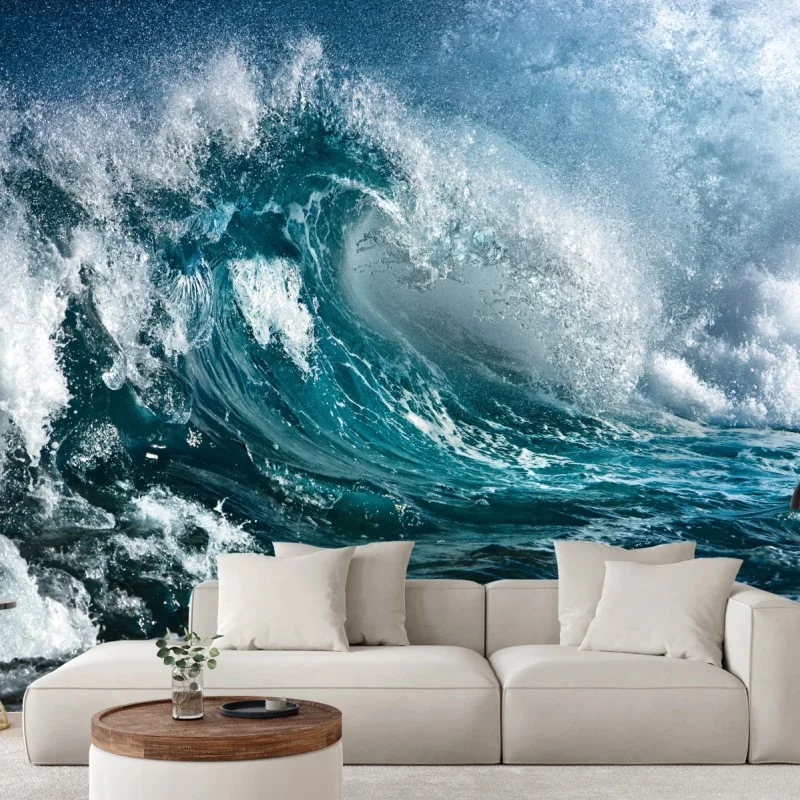 Fototapeta turkusowa fala oceanu w ruchu – Wallissimo® Fototapeta turkusowa fala oceanu w ruchu – Wallissimo®