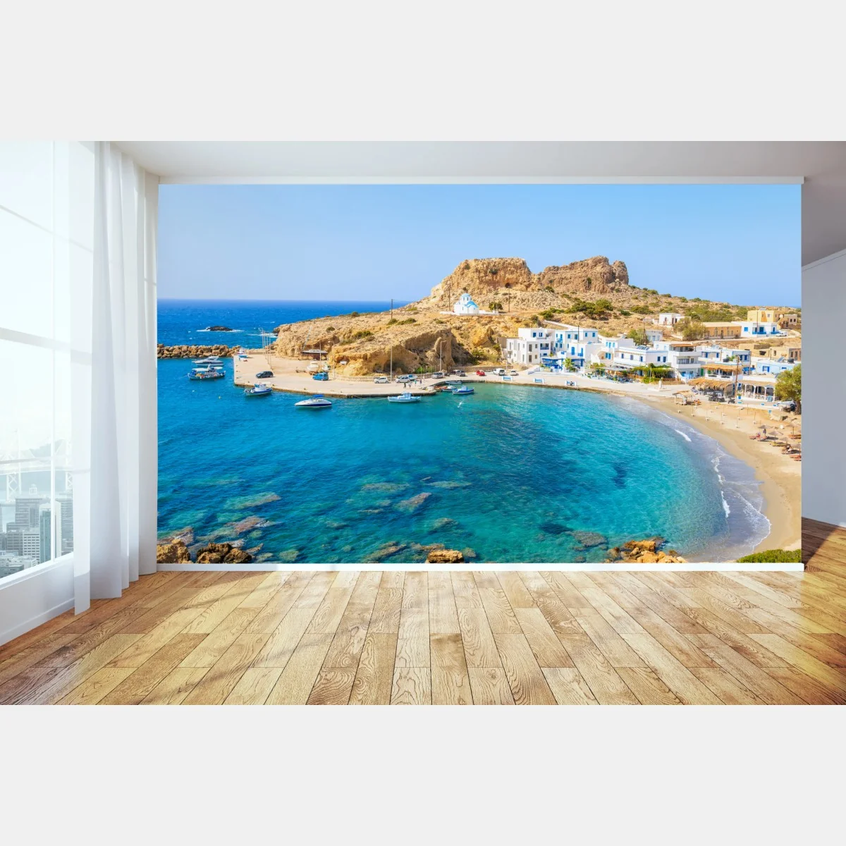 Fototapeta zatoka Finiki, Karpathos – Wallissimo® Fototapeta zatoka Finiki, Karpathos – Wallissimo®