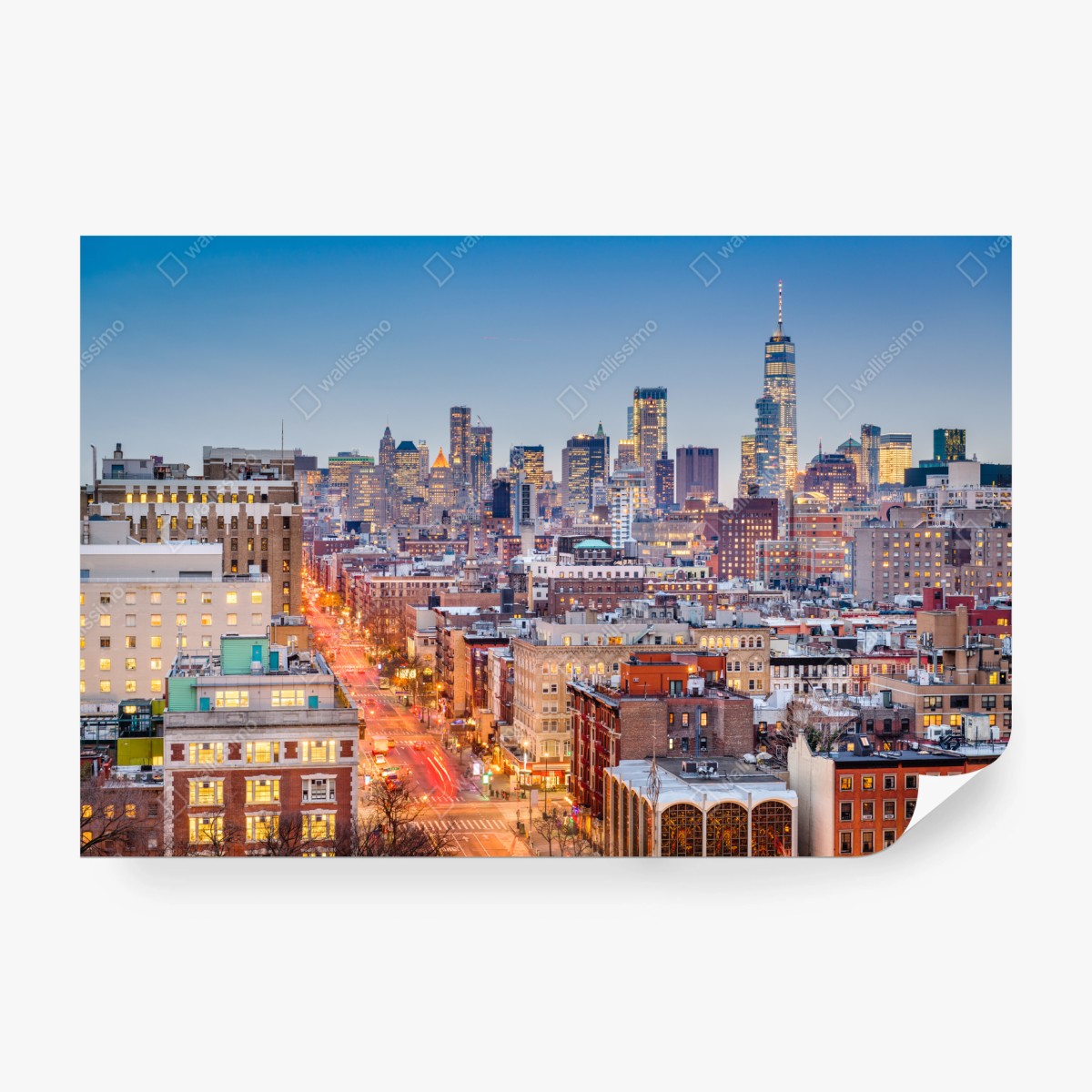 Fototapeta Nowy Jork panorama miasta o zmierzchu – Wallissimo® Fototapeta Nowy Jork panorama miasta o zmierzchu – Wallissimo®
