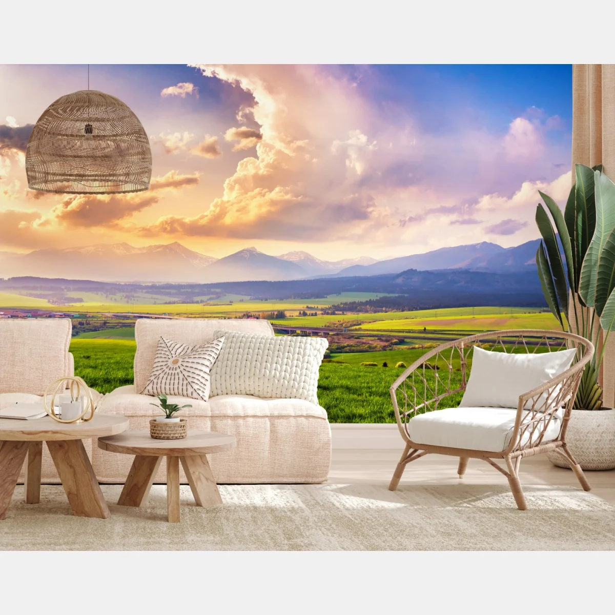 Fototapeta panorama wiosennej doliny górskiej, Tatry Słowacja – Wallissimo® Fototapeta panorama wiosennej doliny górskiej, Tatry Słowacja – Wallissimo®