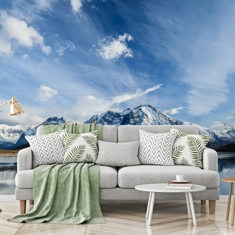 Fototapeta odbijające się góry nad spokojnym jeziorem – Wallissimo® Fototapeta odbijające się góry nad spokojnym jeziorem – Wallissimo®