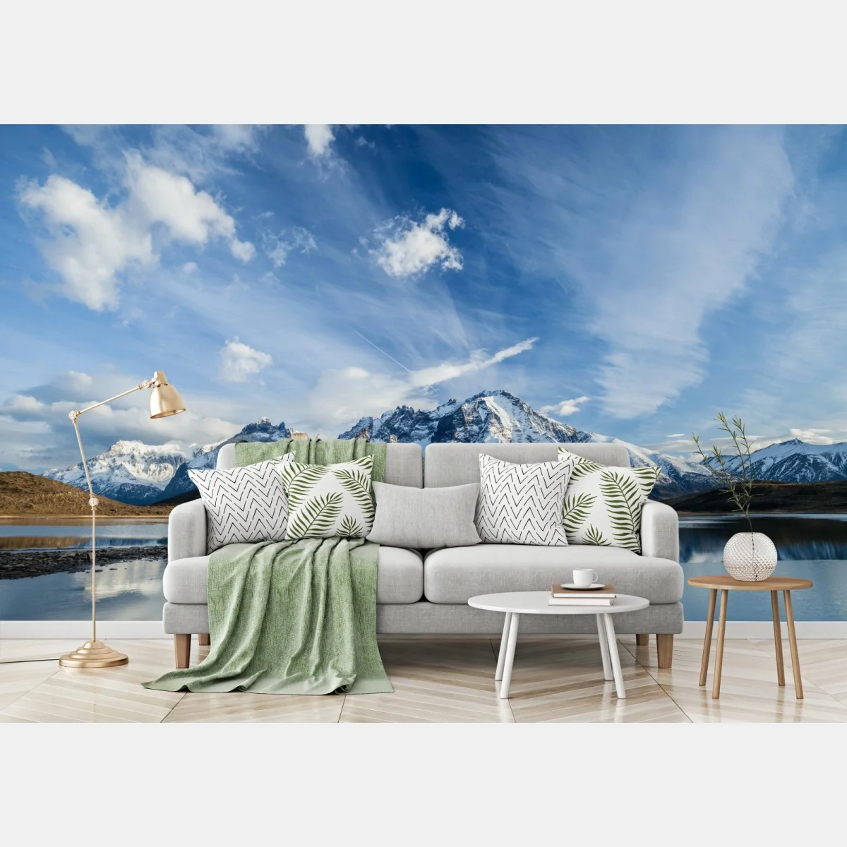 Fototapeta odbijające się góry nad spokojnym jeziorem – Wallissimo® Fototapeta odbijające się góry nad spokojnym jeziorem – Wallissimo®