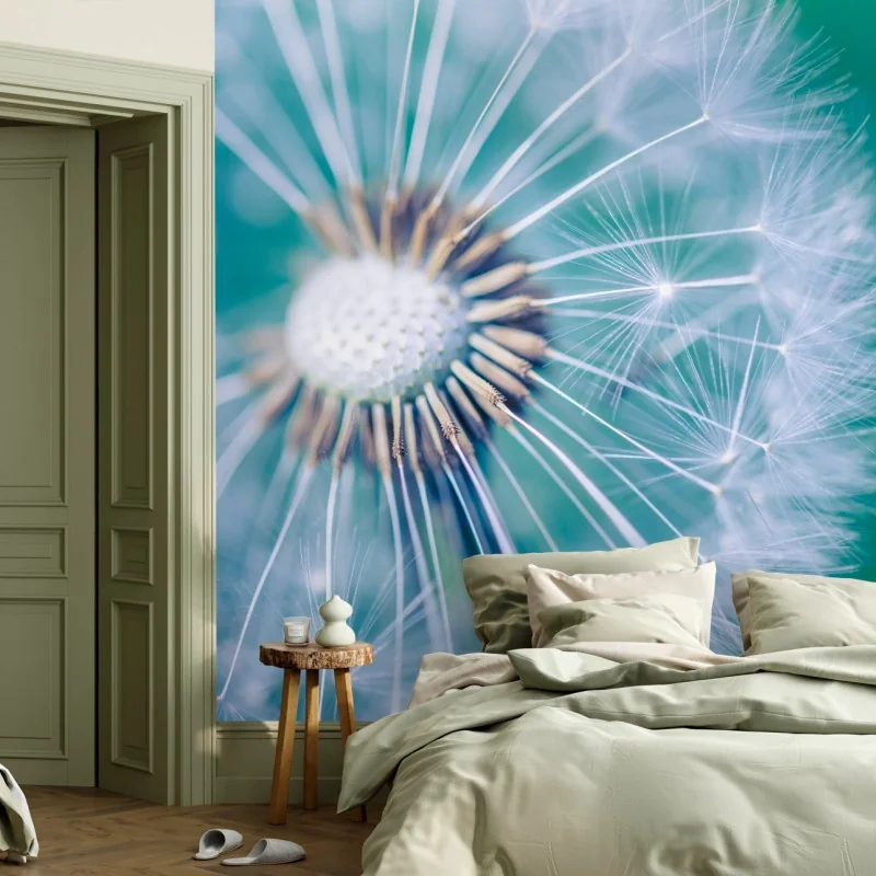 Fototapeta turkusowy dmuchawiec z bliska – Wallissimo® Fototapeta turkusowy dmuchawiec z bliska – Wallissimo®