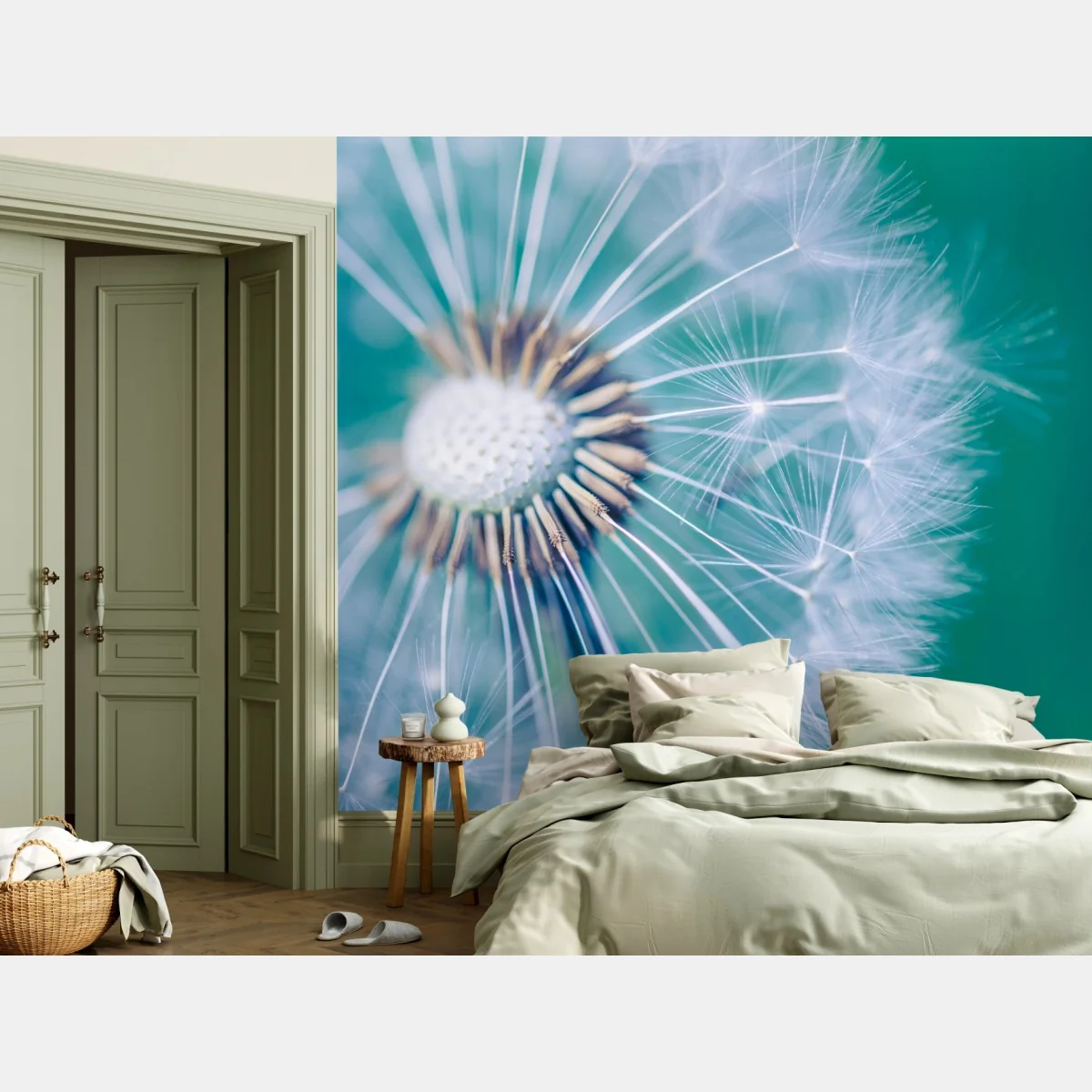 Fototapeta turkusowy dmuchawiec z bliska – Wallissimo® Fototapeta turkusowy dmuchawiec z bliska – Wallissimo®