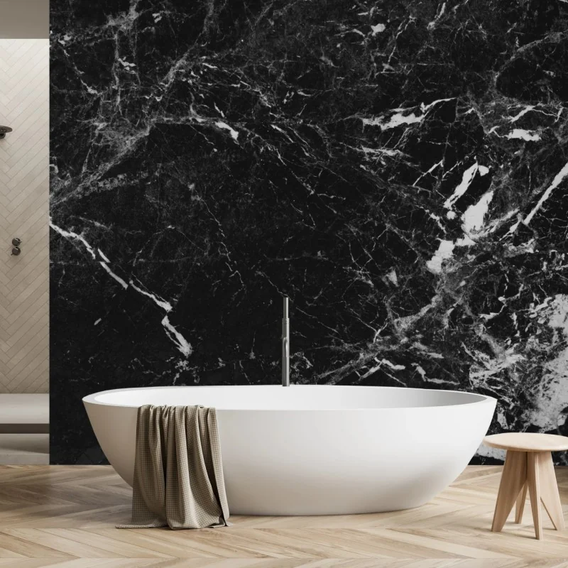 Fototapeta czarny marmur z białymi żyłkami – Wallissimo® Fototapeta czarny marmur z białymi żyłkami – Wallissimo®