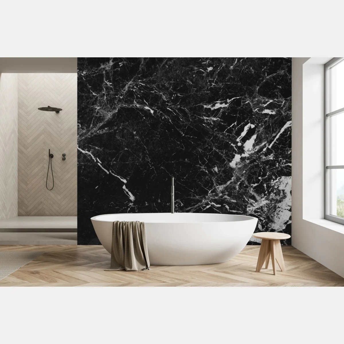 Fototapeta czarny marmur z białymi żyłkami – Wallissimo® Fototapeta czarny marmur z białymi żyłkami – Wallissimo®