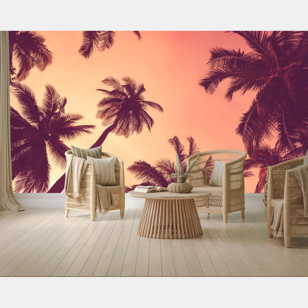 Fototapeta tropikalne palmy o zachodzie słońca – Wallissimo® Fototapeta tropikalne palmy o zachodzie słońca – Wallissimo®