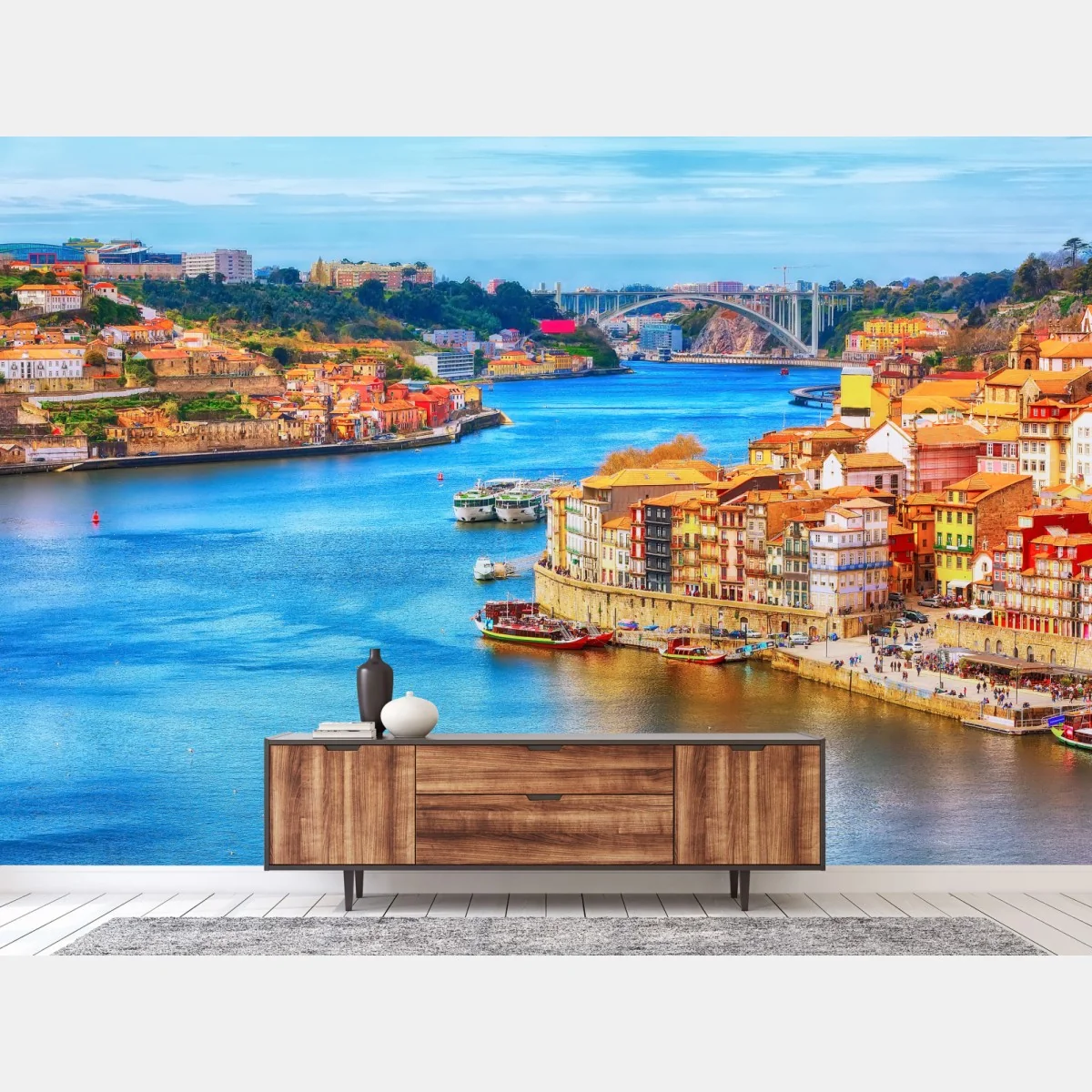 Fototapeta Porto nabrzeżna panorama – Wallissimo® Fototapeta Porto nabrzeżna panorama – Wallissimo®