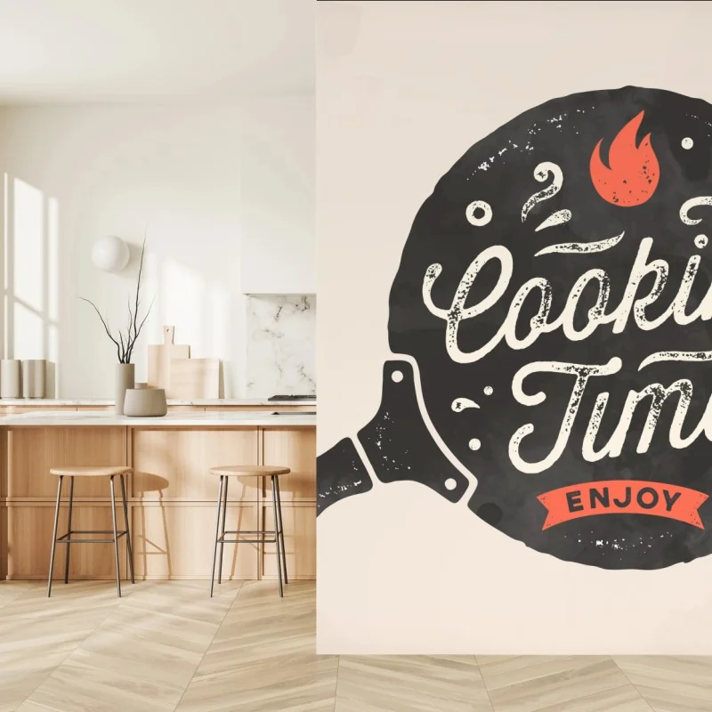 Fototapeta cooking time retro dekoracja kuchenna – Wallissimo® Fototapeta cooking time retro dekoracja kuchenna – Wallissimo®