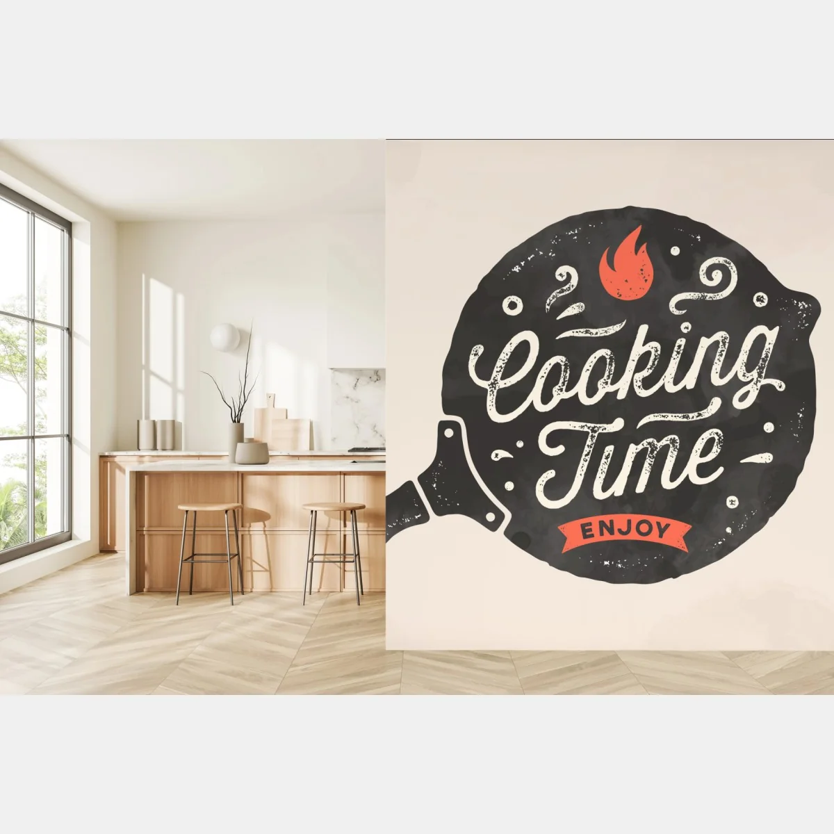 Fototapeta cooking time retro dekoracja kuchenna – Wallissimo® Fototapeta cooking time retro dekoracja kuchenna – Wallissimo®