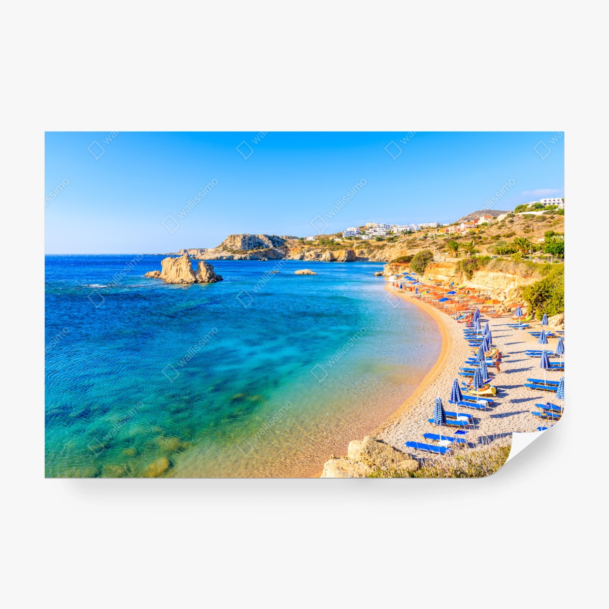 Fototapeta plaża Ammopi, Karpathos błękitna zatoka – Wallissimo® Fototapeta plaża Ammopi, Karpathos błękitna zatoka – Wallissimo®
