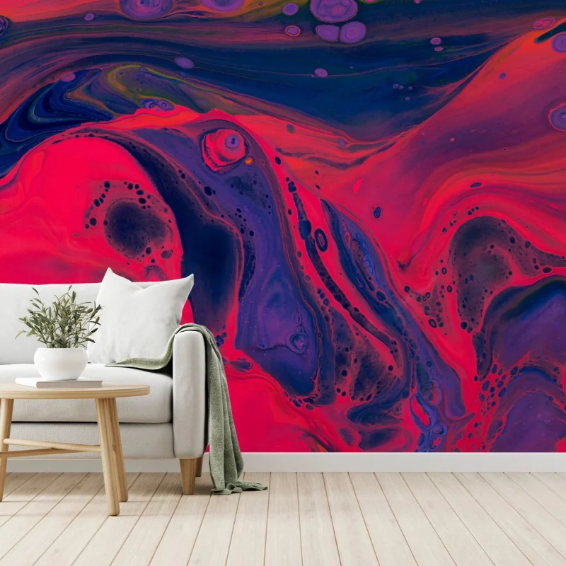 Fototapeta żywa różowa abstrakcja płynna – Wallissimo® Fototapeta żywa różowa abstrakcja płynna – Wallissimo®