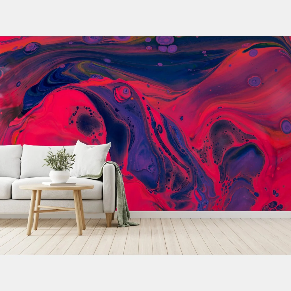 Fototapeta żywa różowa abstrakcja płynna – Wallissimo® Fototapeta żywa różowa abstrakcja płynna – Wallissimo®
