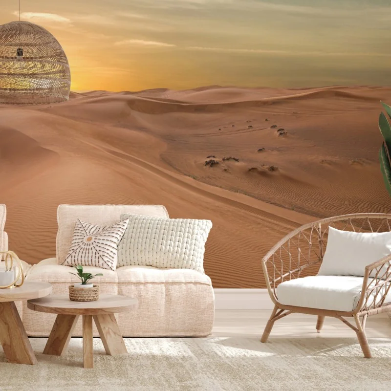 Fototapeta zachód słońca nad pustynią ZEA – Wallissimo® Fototapeta zachód słońca nad pustynią ZEA – Wallissimo®