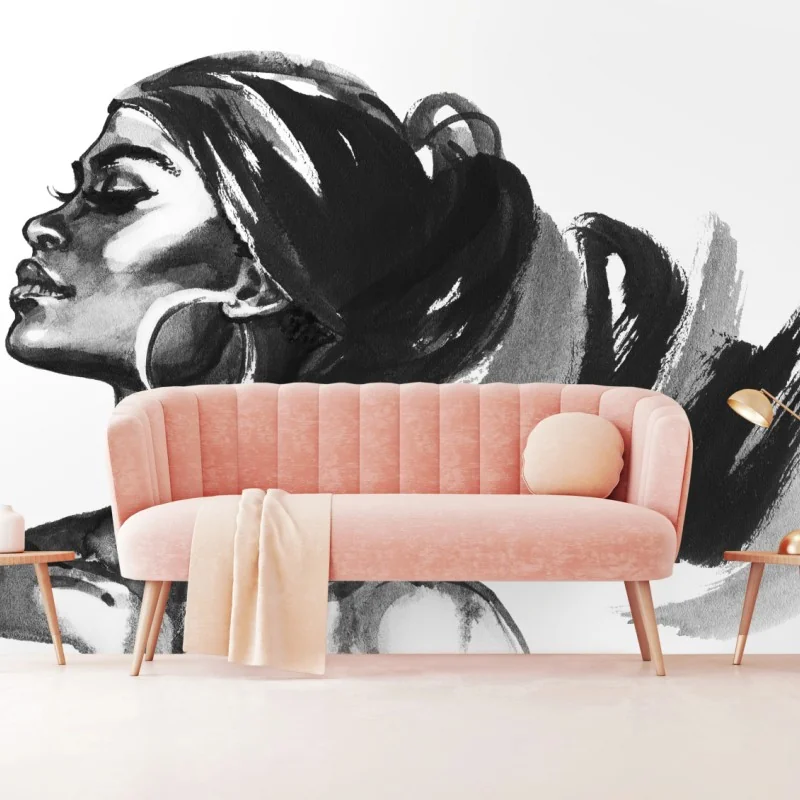 Fototapeta elegancki akwarelowy portret kobiety – Wallissimo® Fototapeta elegancki akwarelowy portret kobiety – Wallissimo®