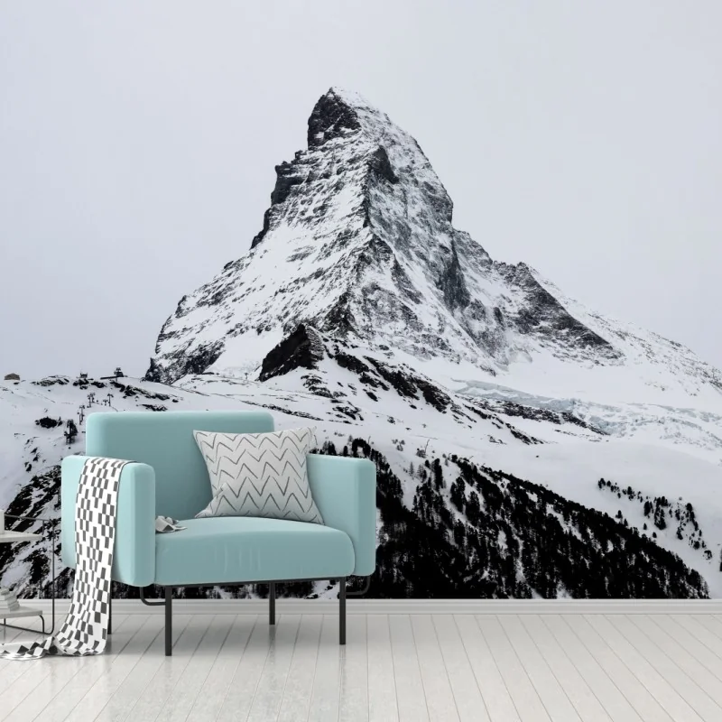 Fototapeta samotny pokryty śniegiem szczyt górski – Wallissimo® Fototapeta samotny pokryty śniegiem szczyt górski – Wallissimo®