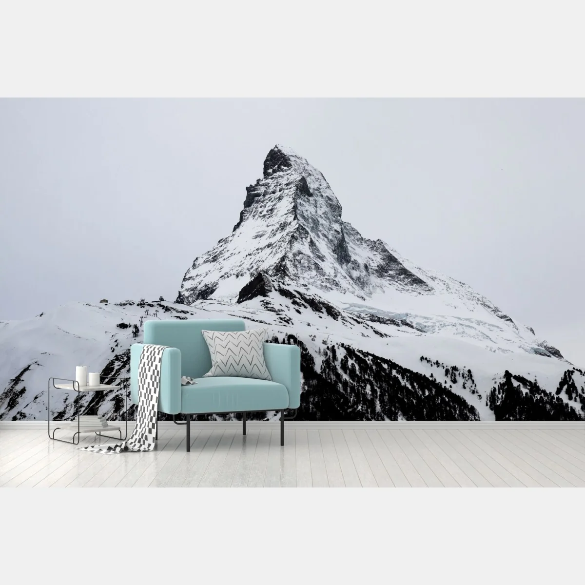 Fototapeta samotny pokryty śniegiem szczyt górski – Wallissimo® Fototapeta samotny pokryty śniegiem szczyt górski – Wallissimo®