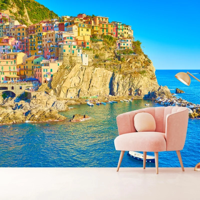 Fototapeta kolorowa wioska nadmorska Cinque Terre – Wallissimo® Fototapeta kolorowa wioska nadmorska Cinque Terre – Wallissimo®