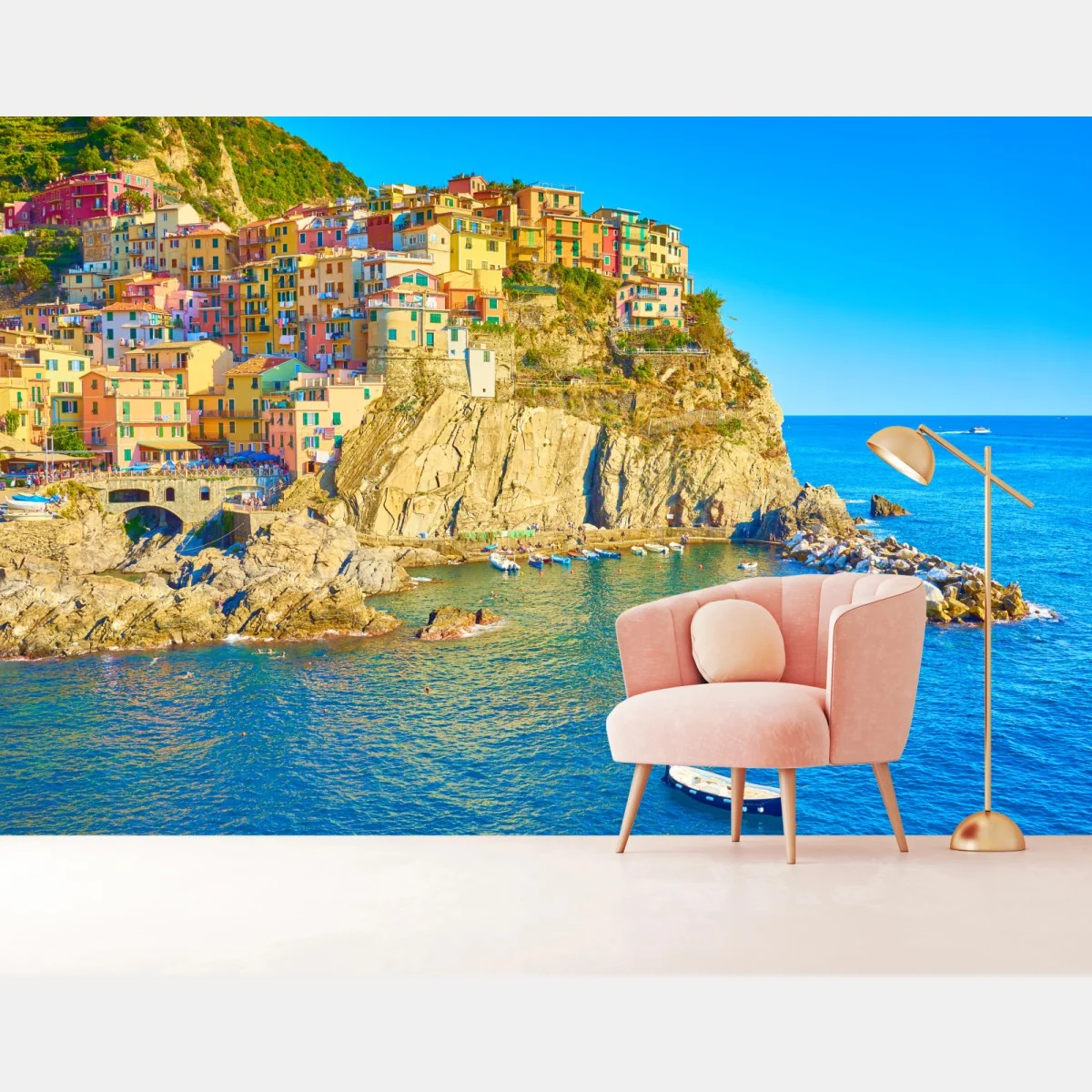 Fototapeta kolorowa wioska nadmorska Cinque Terre – Wallissimo® Fototapeta kolorowa wioska nadmorska Cinque Terre – Wallissimo®