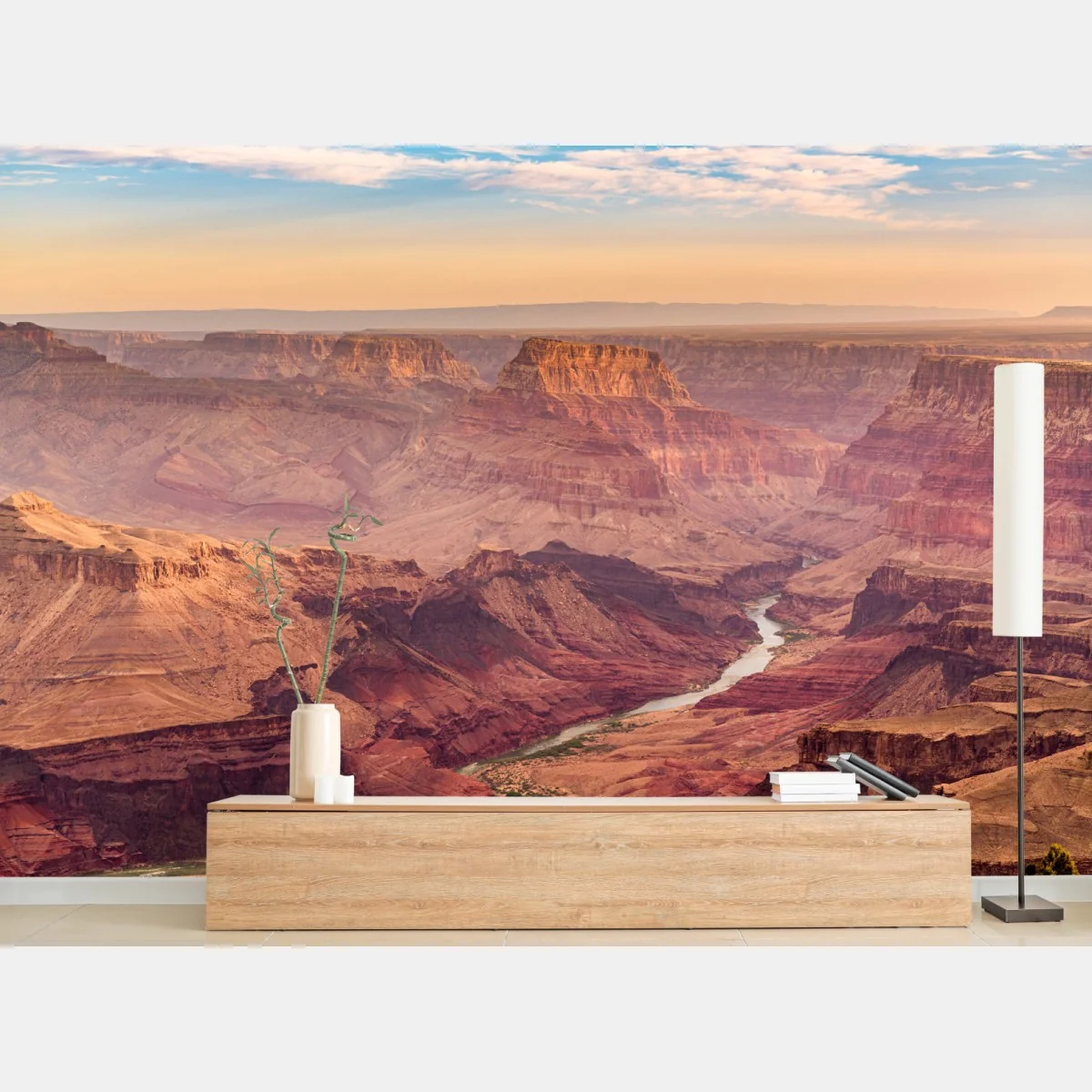 Fototapeta Grand Canyon zachód słońca panorama – Wallissimo® Fototapeta Grand Canyon zachód słońca panorama – Wallissimo®