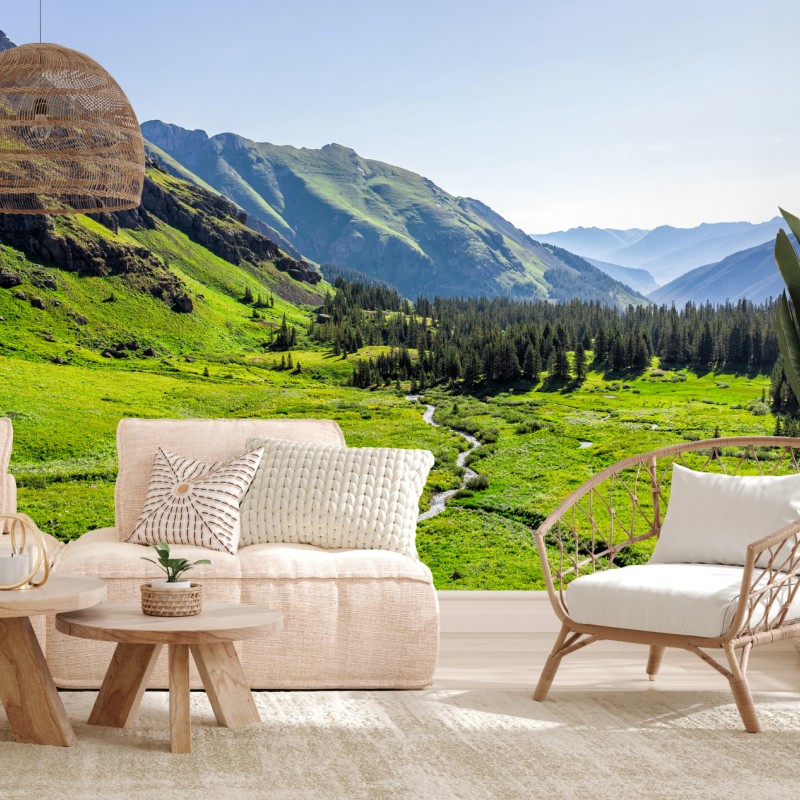 Fototapeta spokojna alpejska dolina – Wallissimo® Fototapeta spokojna alpejska dolina – Wallissimo®