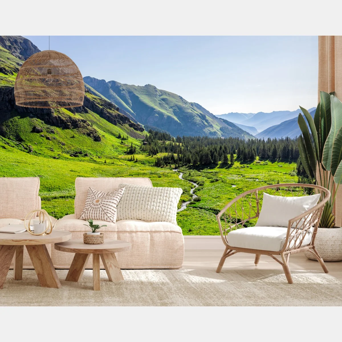 Fototapeta spokojna alpejska dolina – Wallissimo® Fototapeta spokojna alpejska dolina – Wallissimo®