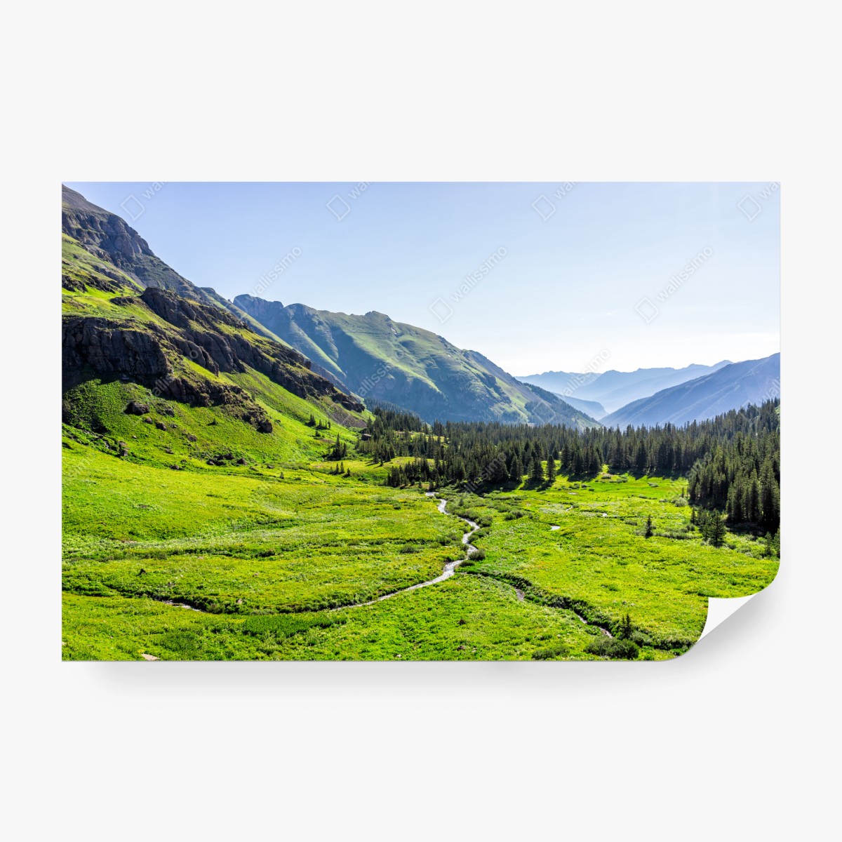 Fototapeta spokojna alpejska dolina – Wallissimo® Fototapeta spokojna alpejska dolina – Wallissimo®