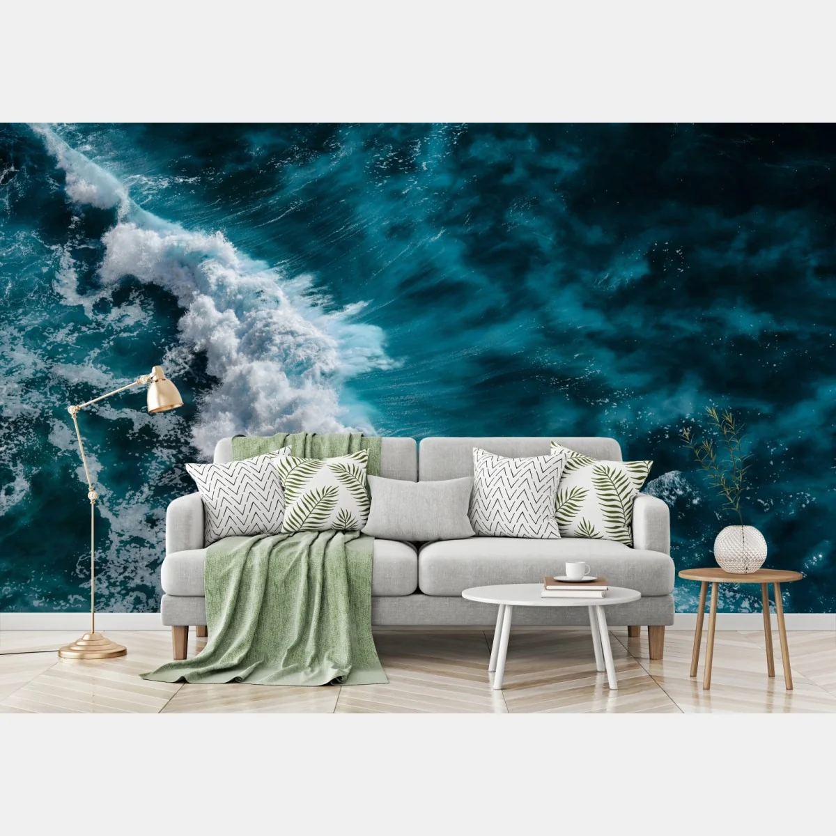 Fototapeta turkusowe fale oceanu z lotu ptaka Bali – Wallissimo® Fototapeta turkusowe fale oceanu z lotu ptaka Bali – Wallissimo®