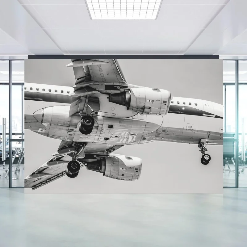 Fototapeta zbliżenie podwozia samolotu – Wallissimo® Fototapeta zbliżenie podwozia samolotu – Wallissimo®