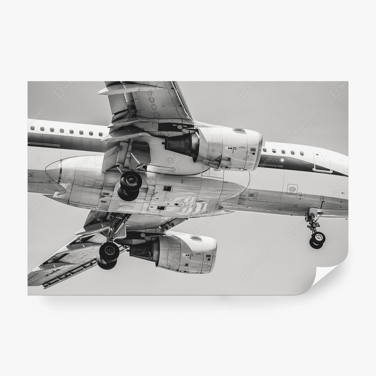 Fototapeta zbliżenie podwozia samolotu – Wallissimo® Fototapeta zbliżenie podwozia samolotu – Wallissimo®