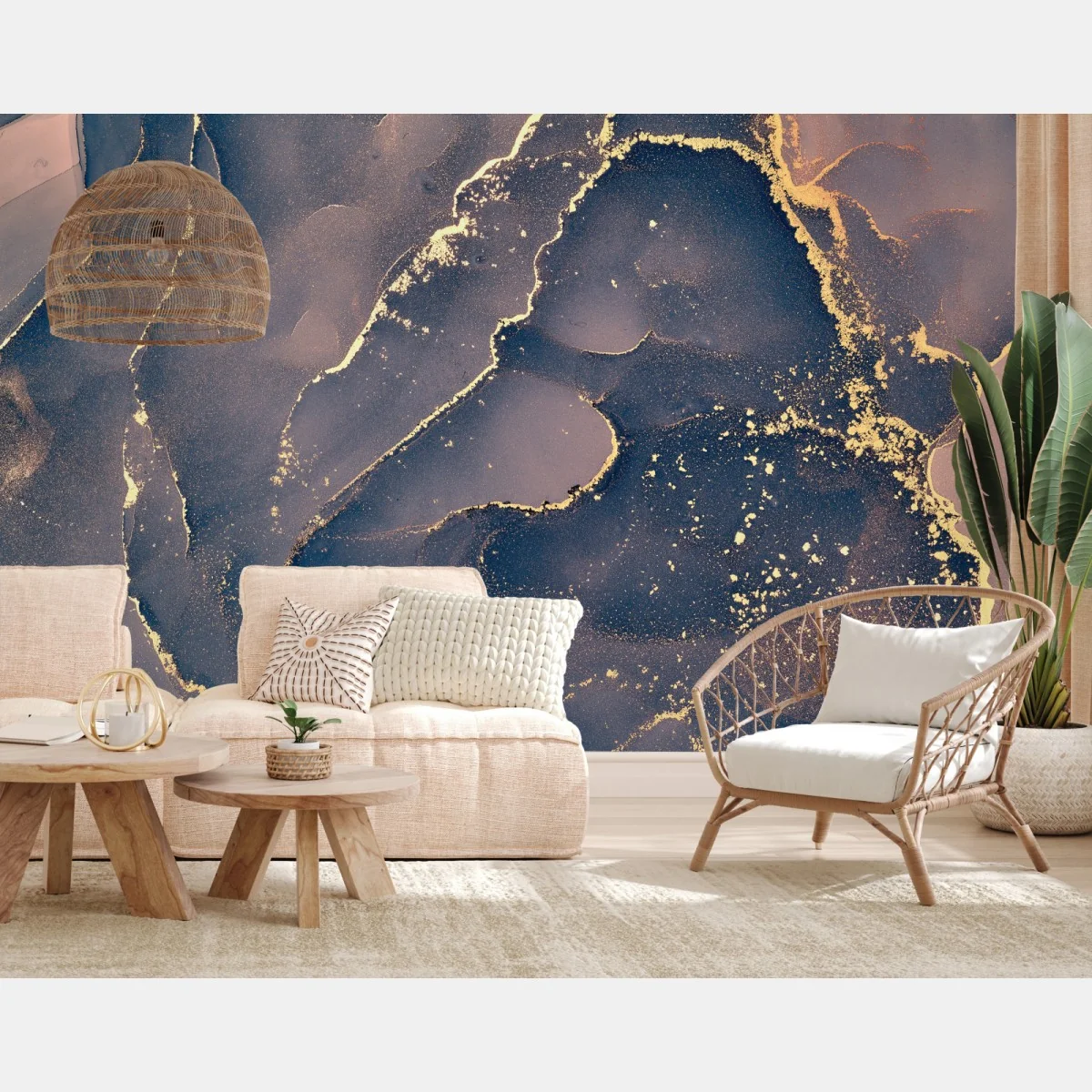 Fototapeta granatowo-złota marmurowa abstrakcja – Wallissimo® Fototapeta granatowo-złota marmurowa abstrakcja – Wallissimo®