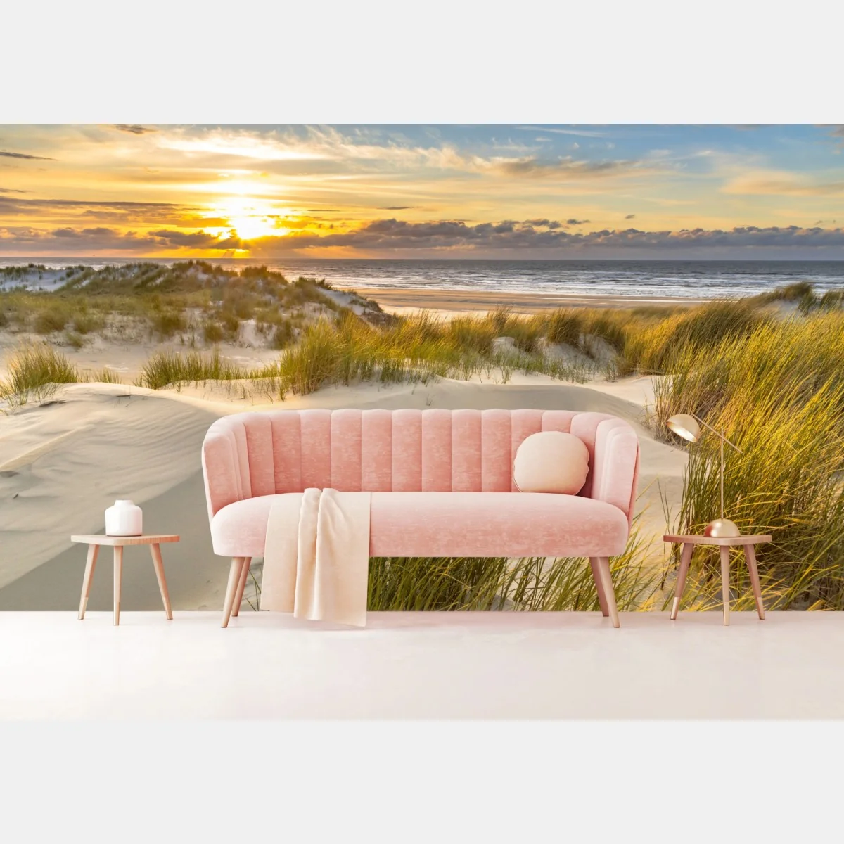 Fototapeta zachód słońca nad wydmami Ameland – Wallissimo® Fototapeta zachód słońca nad wydmami Ameland – Wallissimo®