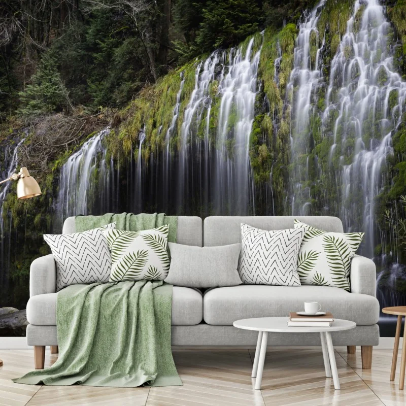 Fototapeta wodospad porośnięty mchem w lesie – Wallissimo® Fototapeta wodospad porośnięty mchem w lesie – Wallissimo®