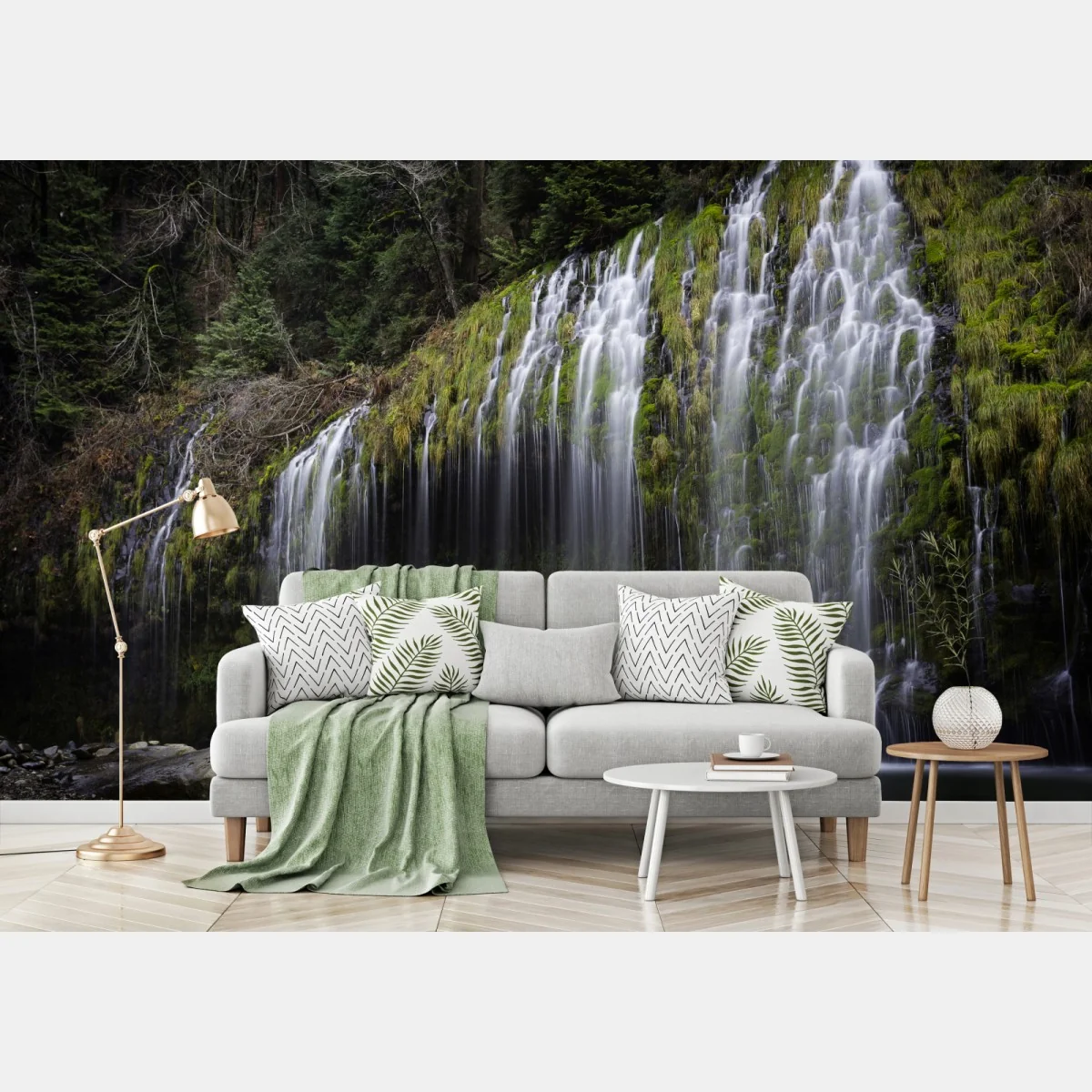 Fototapeta wodospad porośnięty mchem w lesie – Wallissimo® Fototapeta wodospad porośnięty mchem w lesie – Wallissimo®