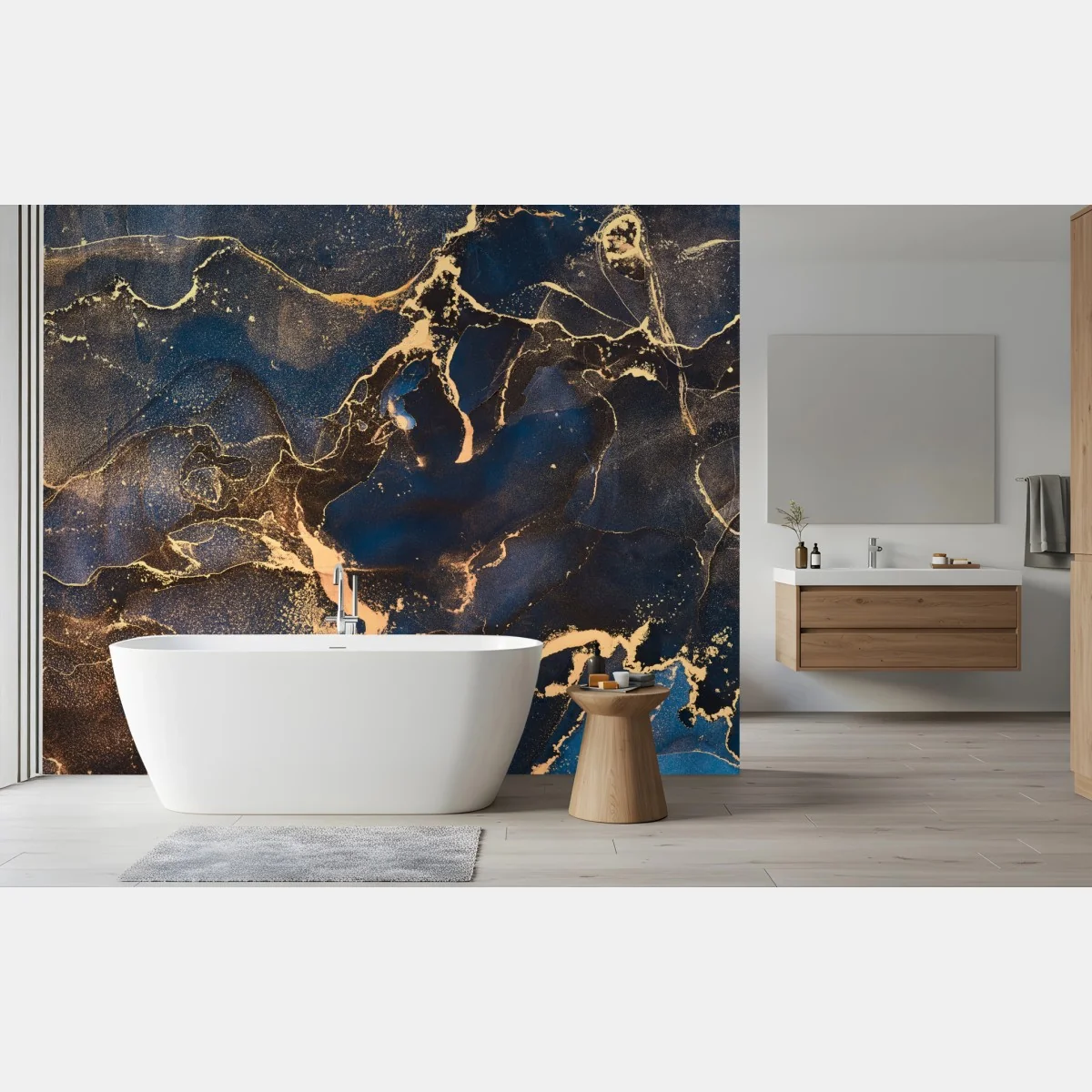 Fototapeta nocny marmur ze złotymi żyłkami – Wallissimo® Fototapeta nocny marmur ze złotymi żyłkami – Wallissimo®