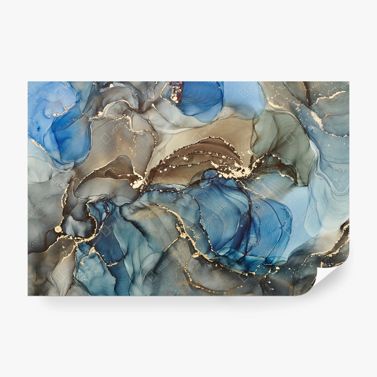 Fototapeta abstrakcja w odcieniach niebieskiego i złota – Wallissimo® Fototapeta abstrakcja w odcieniach niebieskiego i złota – Wallissimo®