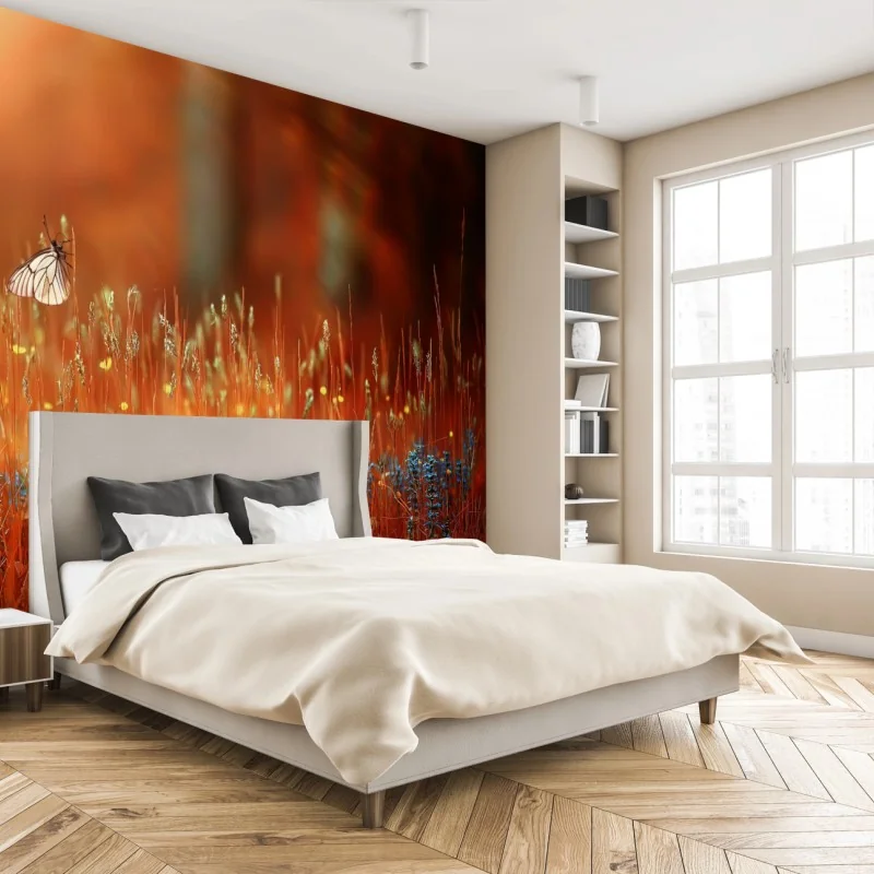 Fototapeta motyl na złotej łące – Wallissimo® Fototapeta motyl na złotej łące – Wallissimo®