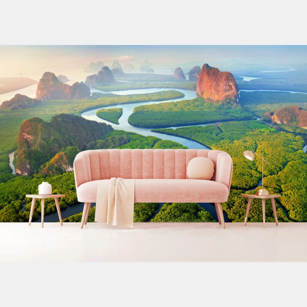 Fototapeta wschód słońca nad Zatoką Phang Nga – Wallissimo® Fototapeta wschód słońca nad Zatoką Phang Nga – Wallissimo®