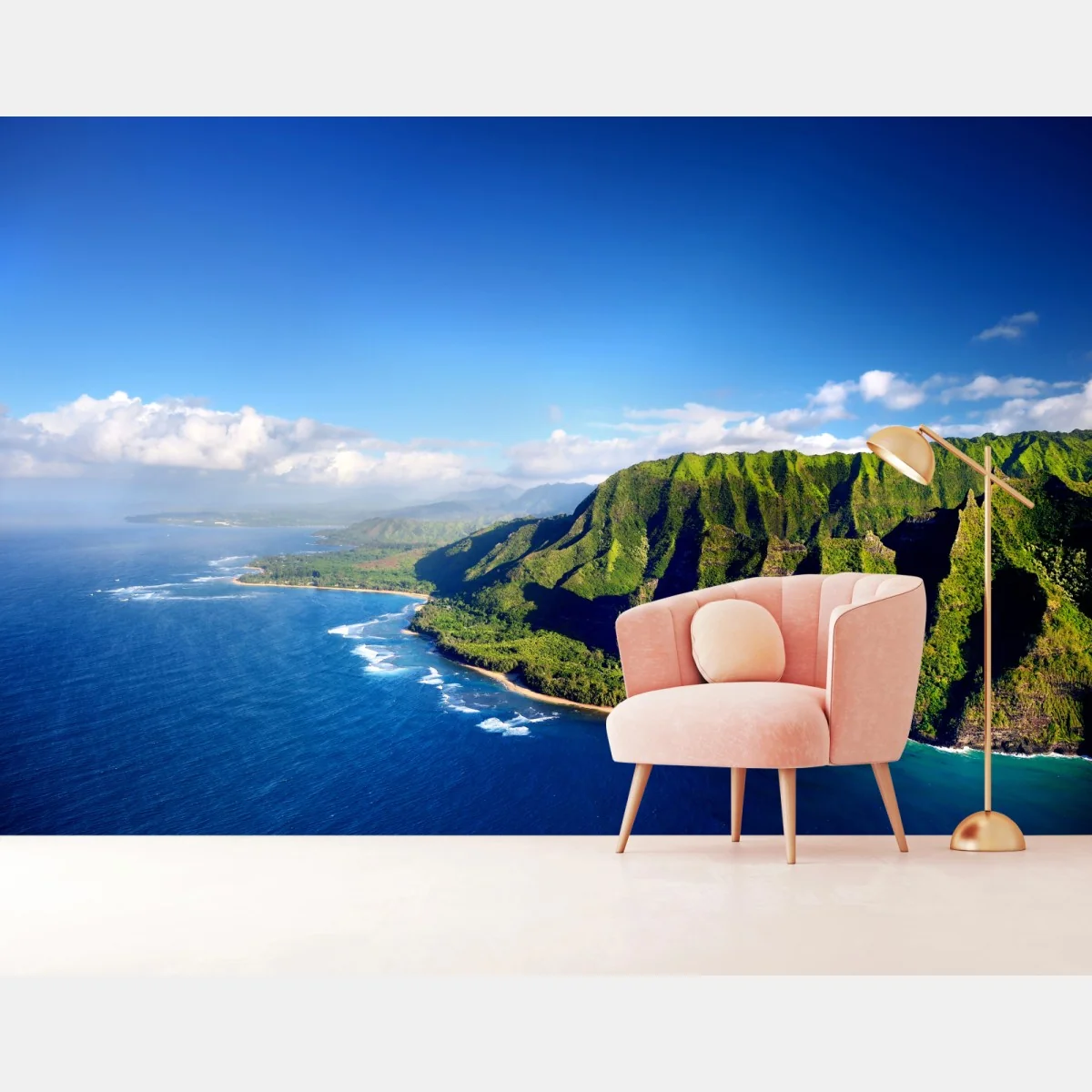 Fototapeta majestatyczne klify nad turkusowym oceanem – Wallissimo® Fototapeta majestatyczne klify nad turkusowym oceanem – Wallissimo®