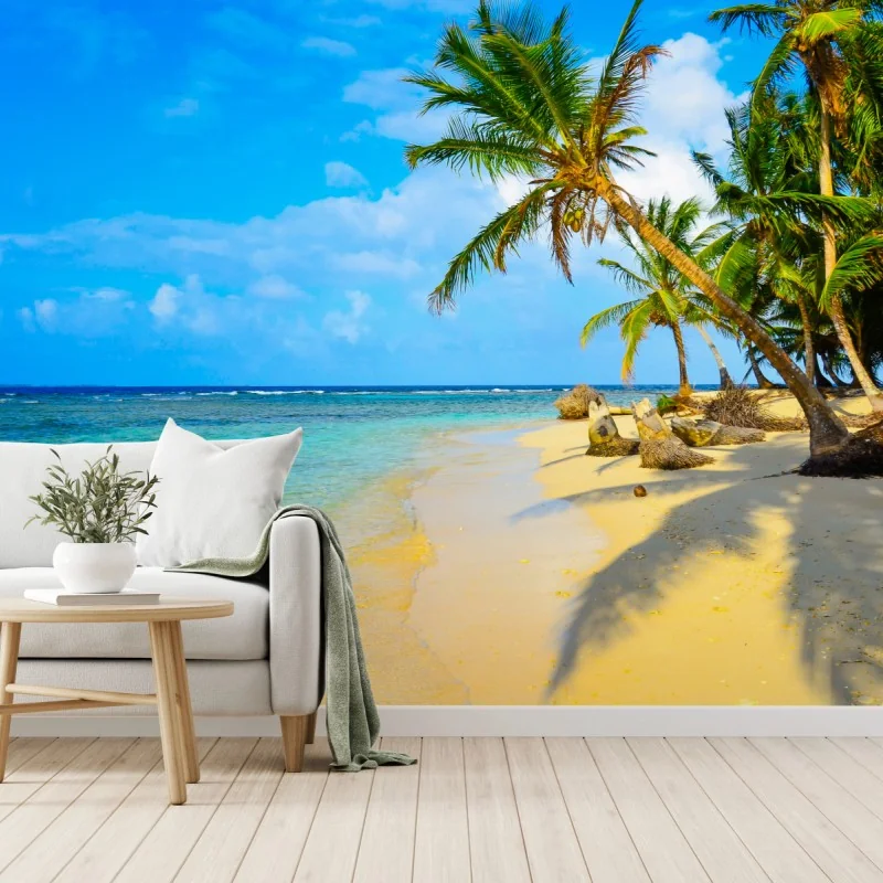 Fototapeta tropikalna turkusowa plaża – Wallissimo® Fototapeta tropikalna turkusowa plaża – Wallissimo®