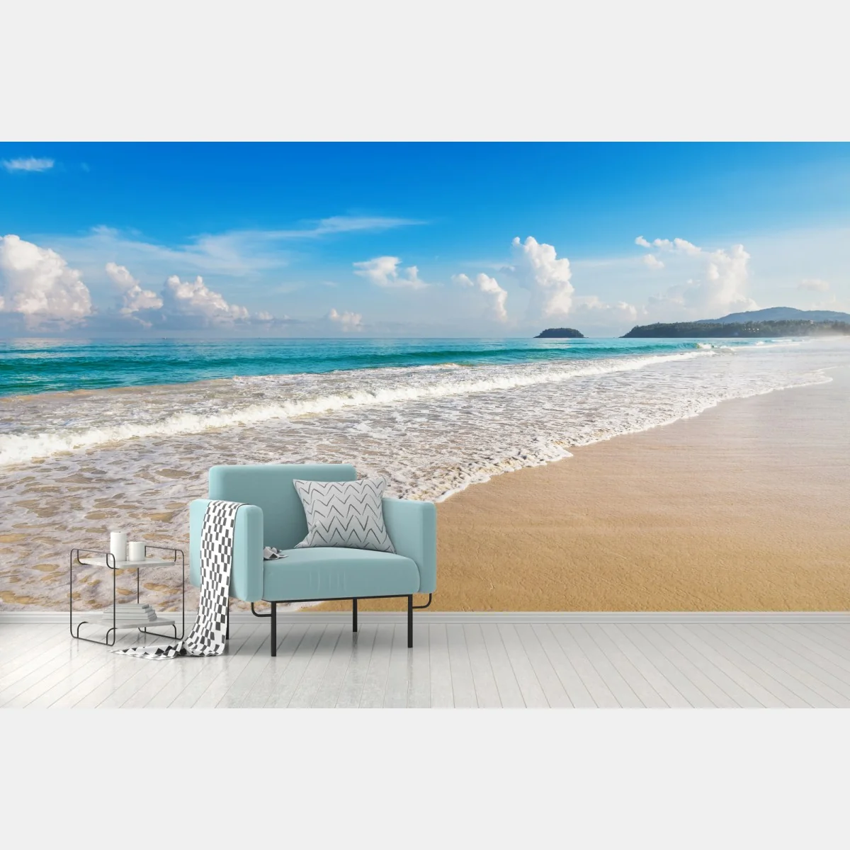Fototapeta plaża Karon, Phuket: spokojne morze – Wallissimo® Fototapeta plaża Karon, Phuket: spokojne morze – Wallissimo®