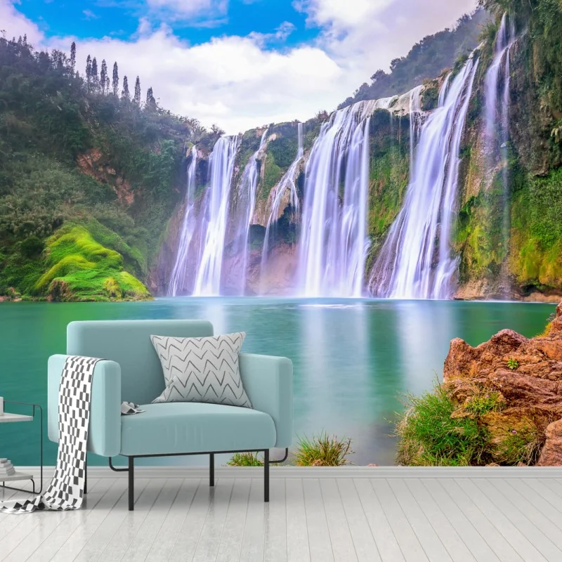 Fototapeta wodospad Jiulong w Luoping – Wallissimo® Fototapeta wodospad Jiulong w Luoping – Wallissimo®