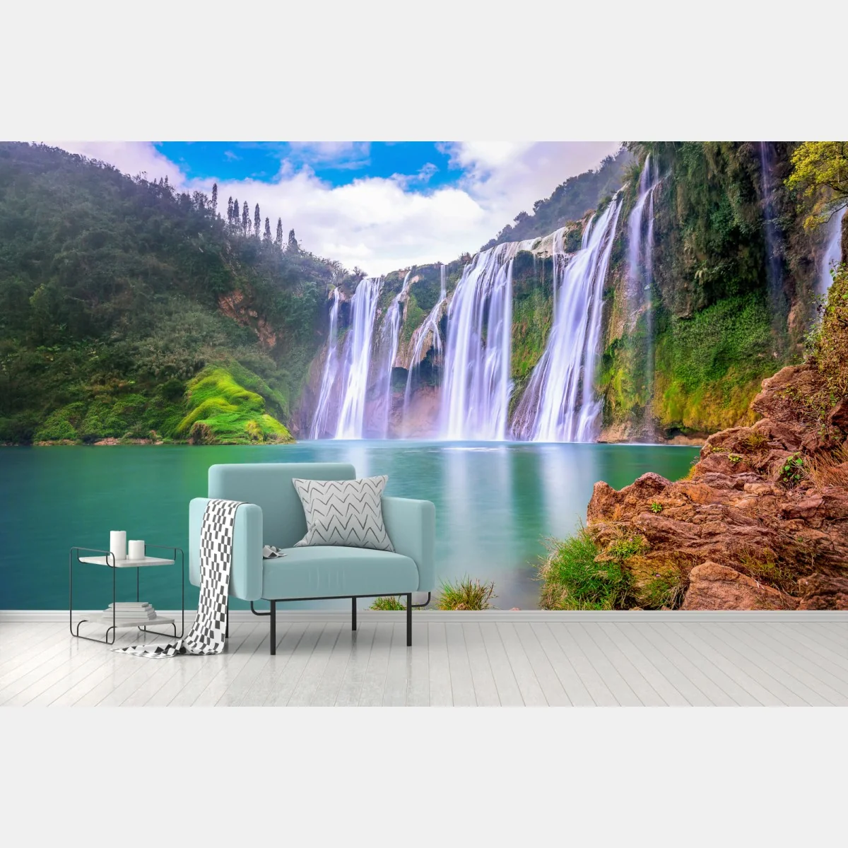 Fototapeta wodospad Jiulong w Luoping – Wallissimo® Fototapeta wodospad Jiulong w Luoping – Wallissimo®